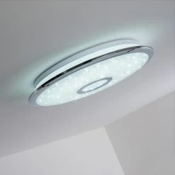 Hofstein Deckenleuchte Jamton LED Chrom, 1-flammig, Fernbedienung -LED Leuchten Verkäufe 2022 deckenleuchte jamton h3020296 15