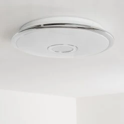 Hofstein Deckenleuchte Jamton LED Chrom, 1-flammig, Fernbedienung -LED Leuchten Verkäufe 2022 deckenleuchte jamton h3020296 20