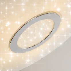 Hofstein Deckenleuchte Jamton LED Chrom, 1-flammig, Fernbedienung -LED Leuchten Verkäufe 2022 deckenleuchte jamton h3020296 3