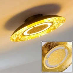 Hofstein Deckenleuchte Kinosis LED Gold, 1-flammig