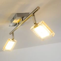 Hofstein Deckenleuchte Kiruna LED Nickel-Matt, Chrom, 2-flammig -LED Leuchten Verkäufe 2022 deckenleuchte kiruna h3006962 10