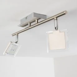 Hofstein Deckenleuchte Kiruna LED Nickel-Matt, Chrom, 2-flammig -LED Leuchten Verkäufe 2022 deckenleuchte kiruna h3006962 15