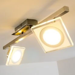 Hofstein Deckenleuchte Kolari LED Nickel-Matt, Chrom, 2-flammig -LED Leuchten Verkäufe 2022 deckenleuchte kolari h3007075 11