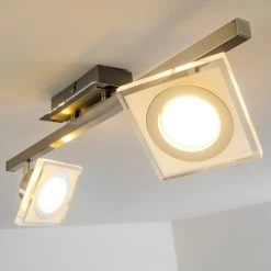 Hofstein Deckenleuchte Kolari LED Nickel-Matt, Chrom, 2-flammig -LED Leuchten Verkäufe 2022 deckenleuchte kolari h3007075 12