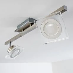 Hofstein Deckenleuchte Kolari LED Nickel-Matt, Chrom, 2-flammig -LED Leuchten Verkäufe 2022 deckenleuchte kolari h3007075 14