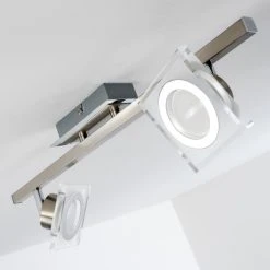 Hofstein Deckenleuchte Kolari LED Nickel-Matt, Chrom, 2-flammig -LED Leuchten Verkäufe 2022 deckenleuchte kolari h3007075 15