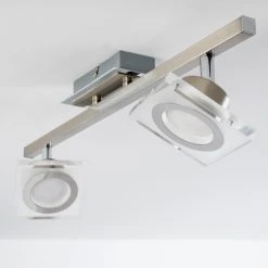 Hofstein Deckenleuchte Kolari LED Nickel-Matt, Chrom, 2-flammig -LED Leuchten Verkäufe 2022 deckenleuchte kolari h3007075 16