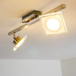 Hofstein Deckenleuchte Kolari LED Nickel-Matt, Chrom, 2-flammig -LED Leuchten Verkäufe 2022 deckenleuchte kolari h3007075 3