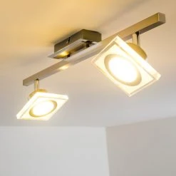 Hofstein Deckenleuchte Kolari LED Nickel-Matt, Chrom, 2-flammig -LED Leuchten Verkäufe 2022 deckenleuchte kolari h3007075 9