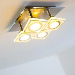 Hofstein Deckenleuchte Kolari LED Nickel-Matt, Chrom, 4-flammig -LED Leuchten Verkäufe 2022 deckenleuchte kolari h3007112 11