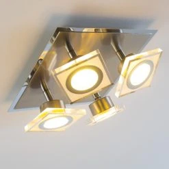 Hofstein Deckenleuchte Kolari LED Nickel-Matt, Chrom, 4-flammig -LED Leuchten Verkäufe 2022 deckenleuchte kolari h3007112 14