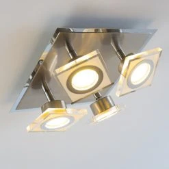 Hofstein Deckenleuchte Kolari LED Nickel-Matt, Chrom, 4-flammig -LED Leuchten Verkäufe 2022 deckenleuchte kolari h3007112 15