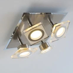 Hofstein Deckenleuchte Kolari LED Nickel-Matt, Chrom, 4-flammig -LED Leuchten Verkäufe 2022 deckenleuchte kolari h3007112 16