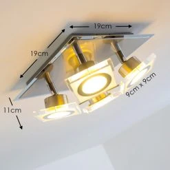 Hofstein Deckenleuchte Kolari LED Nickel-Matt, Chrom, 4-flammig -LED Leuchten Verkäufe 2022 deckenleuchte kolari h3007112 2