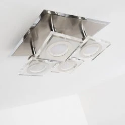 Hofstein Deckenleuchte Kolari LED Nickel-Matt, Chrom, 4-flammig -LED Leuchten Verkäufe 2022 deckenleuchte kolari h3007112 20