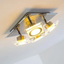 Hofstein Deckenleuchte Kolari LED Nickel-Matt, Chrom, 4-flammig -LED Leuchten Verkäufe 2022 deckenleuchte kolari h3007112 4