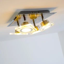 Hofstein Deckenleuchte Kolari LED Nickel-Matt, Chrom, 4-flammig -LED Leuchten Verkäufe 2022 deckenleuchte kolari h3007112 5