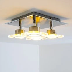 Hofstein Deckenleuchte Kolari LED Nickel-Matt, Chrom, 4-flammig -LED Leuchten Verkäufe 2022 deckenleuchte kolari h3007112 7