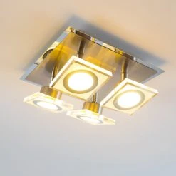 Hofstein Deckenleuchte Kolari LED Nickel-Matt, Chrom, 4-flammig -LED Leuchten Verkäufe 2022 deckenleuchte kolari h3007112 8
