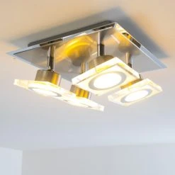 Hofstein Deckenleuchte Kolari LED Nickel-Matt, Chrom, 4-flammig -LED Leuchten Verkäufe 2022 deckenleuchte kolari h3007112 9
