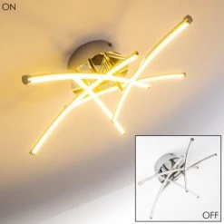 Hofstein Deckenleuchte Kortezubi LED Chrom, 1-flammig -LED Leuchten Verkäufe 2022 deckenleuchte kortezubi h3004050 3