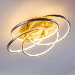 Hofstein Deckenleuchte Manning LED Nickel-Matt, 1-flammig -LED Leuchten Verkäufe 2022 deckenleuchte manning h3003893 13