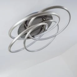 Hofstein Deckenleuchte Manning LED Nickel-Matt, 1-flammig -LED Leuchten Verkäufe 2022 deckenleuchte manning h3003893 14