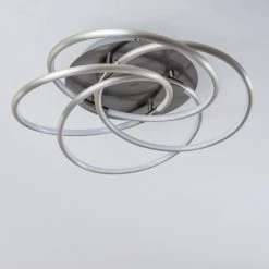 Hofstein Deckenleuchte Manning LED Nickel-Matt, 1-flammig -LED Leuchten Verkäufe 2022 deckenleuchte manning h3003893 3