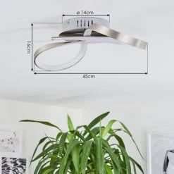 Hofstein Deckenleuchte Parson LED Nickel-Matt, 1-flammig -LED Leuchten Verkäufe 2022 deckenleuchte parson h3003794 3