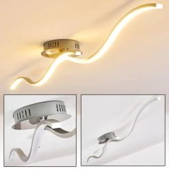 Hofstein Deckenleuchte Perugia LED Stahl geb&uuml;rstet, 1-flammig