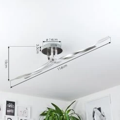 Hofstein Deckenleuchte REMO LED Nickel-Matt, 1-flammig -LED Leuchten Verkäufe 2022 deckenleuchte remo h169828 do3 3