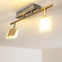 Hofstein Deckenleuchte Ritsem LED Nickel-Matt, Chrom, 2-flammig, Fernbedienung, Farbwechsler -LED Leuchten Verkäufe 2022 deckenleuchte ritsem h3007341 10
