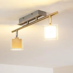 Hofstein Deckenleuchte Ritsem LED Nickel-Matt, Chrom, 2-flammig, Fernbedienung, Farbwechsler -LED Leuchten Verkäufe 2022 deckenleuchte ritsem h3007341 11