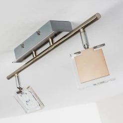 Hofstein Deckenleuchte Ritsem LED Nickel-Matt, Chrom, 2-flammig, Fernbedienung, Farbwechsler -LED Leuchten Verkäufe 2022 deckenleuchte ritsem h3007341 20