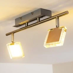 Hofstein Deckenleuchte Ritsem LED Nickel-Matt, Chrom, 2-flammig, Fernbedienung, Farbwechsler -LED Leuchten Verkäufe 2022 deckenleuchte ritsem h3007341 4