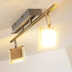 Hofstein Deckenleuchte Ritsem LED Nickel-Matt, Chrom, 2-flammig, Fernbedienung, Farbwechsler -LED Leuchten Verkäufe 2022 deckenleuchte ritsem h3007341 6