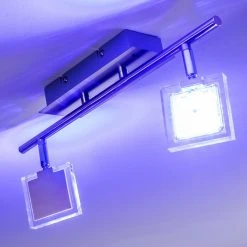 Hofstein Deckenleuchte Ritsem LED Nickel-Matt, Chrom, 2-flammig, Fernbedienung, Farbwechsler -LED Leuchten Verkäufe 2022 deckenleuchte ritsem h3007341 7