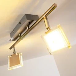 Hofstein Deckenleuchte Ritsem LED Nickel-Matt, Chrom, 2-flammig, Fernbedienung, Farbwechsler -LED Leuchten Verkäufe 2022 deckenleuchte ritsem h3007341 9
