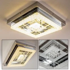 Hofstein Deckenleuchte Skrea LED Chrom, 1-flammig