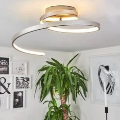 Hofstein Deckenleuchte Sorrent LED Nickel-Matt, 1-flammig