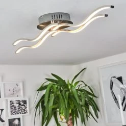 Hofstein Deckenleuchte Tarent LED Stahl geb&uuml;rstet, 1-flammig