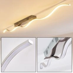 Hofstein Deckenleuchte Tropea LED Stahl geb&uuml;rstet, 1-flammig