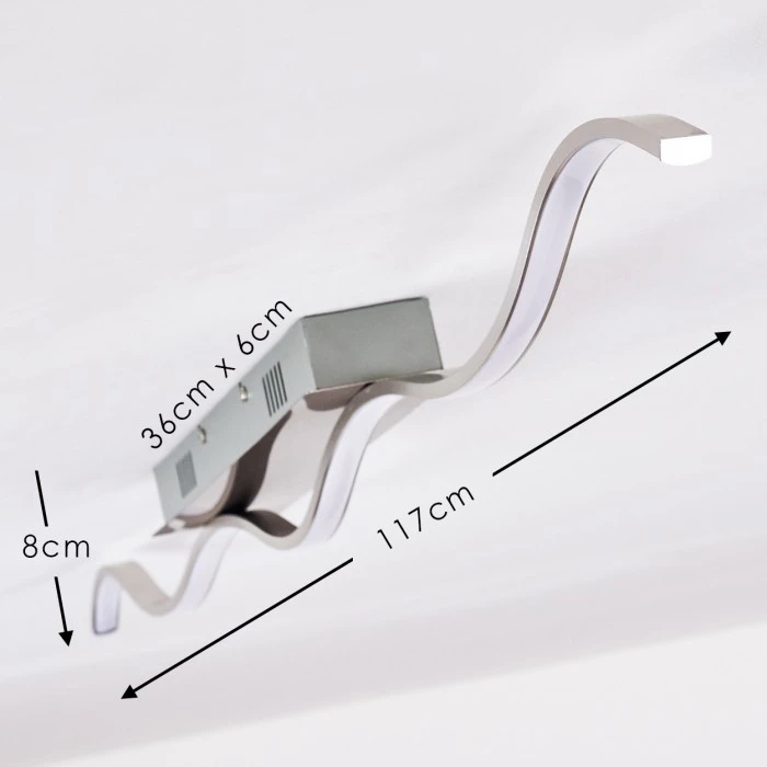 Hofstein Deckenleuchte Tropea LED Stahl gebürstet, 1-flammig 2 Hofstein Deckenleuchte Tropea LED Stahl gebürstet, 1-flammig – Bild 2