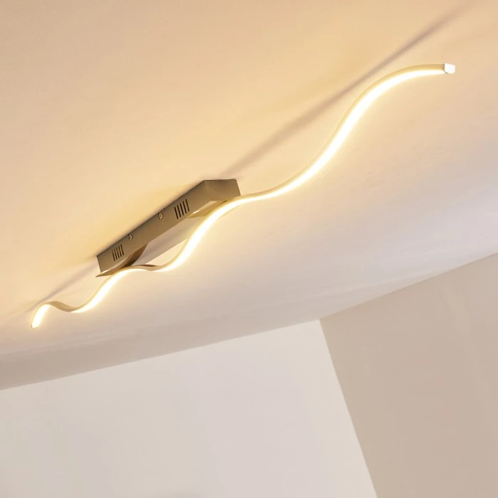 Hofstein Deckenleuchte Tropea LED Stahl gebürstet, 1-flammig 6 Hofstein Deckenleuchte Tropea LED Stahl gebürstet, 1-flammig – Bild 6