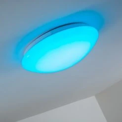 Hofstein Deckenleuchte Zoar LED Wei&szlig;, 1-flammig, Fernbedienung, Farbwechsler -LED Leuchten Verkäufe 2022 deckenleuchte zoar h3004197 10