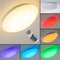 Hofstein Deckenleuchte Zoar LED Wei&szlig;, 1-flammig, Fernbedienung, Farbwechsler -LED Leuchten Verkäufe 2022 deckenleuchte zoar h3004197 14