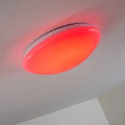 Hofstein Deckenleuchte Zoar LED Wei&szlig;, 1-flammig, Fernbedienung, Farbwechsler -LED Leuchten Verkäufe 2022 deckenleuchte zoar h3004197 5