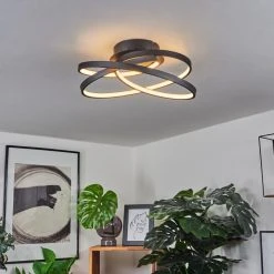 Hofstein Demaine Deckenleuchte LED Schwarz, 1-flammig -LED Leuchten Verkäufe 2022 demaine deckenleuchte h3459263 6