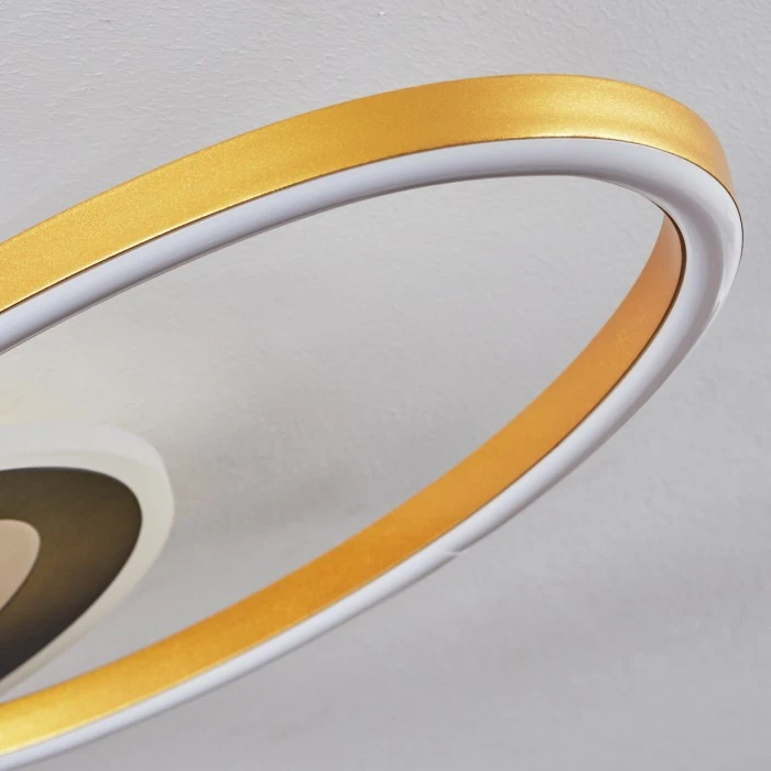 Hofstein Deroche Deckenleuchte LED Schwarz, Gold, 1-flammig 3 Hofstein Deroche Deckenleuchte LED Schwarz, Gold, 1-flammig – Bild 3