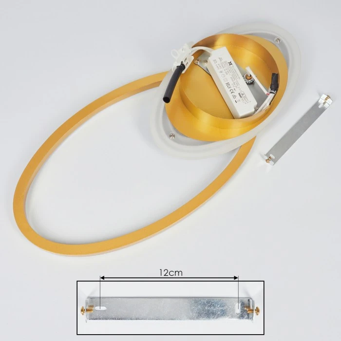 Hofstein Deroche Deckenleuchte LED Schwarz, Gold, 1-flammig 5 Hofstein Deroche Deckenleuchte LED Schwarz, Gold, 1-flammig – Bild 5